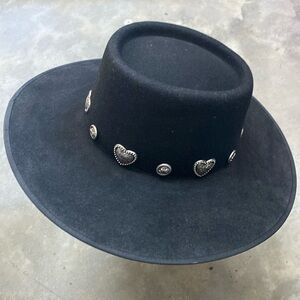 Wyeth by Todd Magill Black Hat with Silver Accents